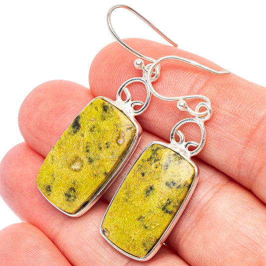 Atlantisite Earrings 1 3/4" (925 Sterling Silver) E2444