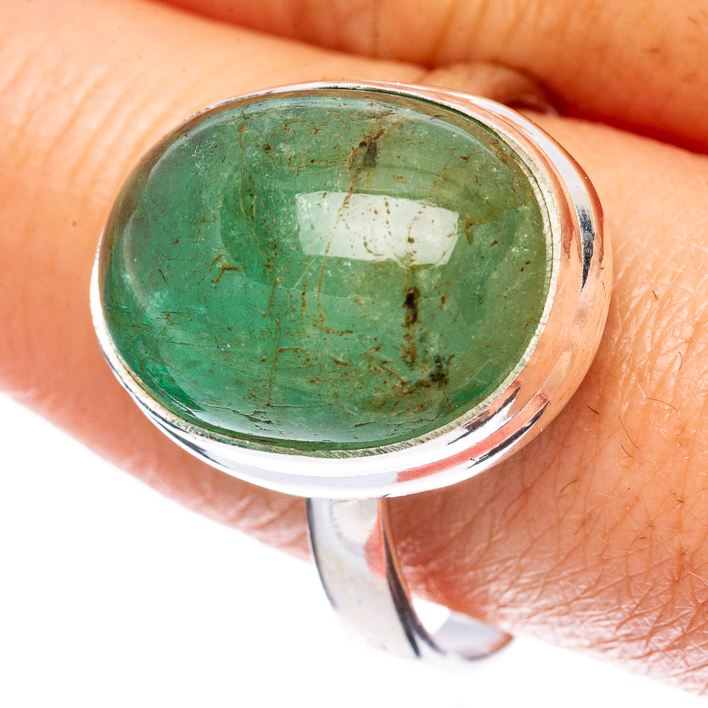 Green Fluorite Ring Size 11.25 (925 Sterling Silver) R3320