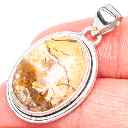 Brecciated Mookaite Jasper Pendant 1 1/4" (925 Sterling Silver) P40956