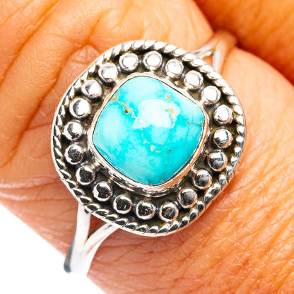 Sonoran South Hill Turquoise Dainty Ring Size 8.75 (.925 Sterling Silver)