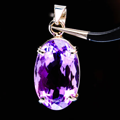 Premium Brazilian Amethyst Pendant 1 1/4" (.925 Sterling Silver)