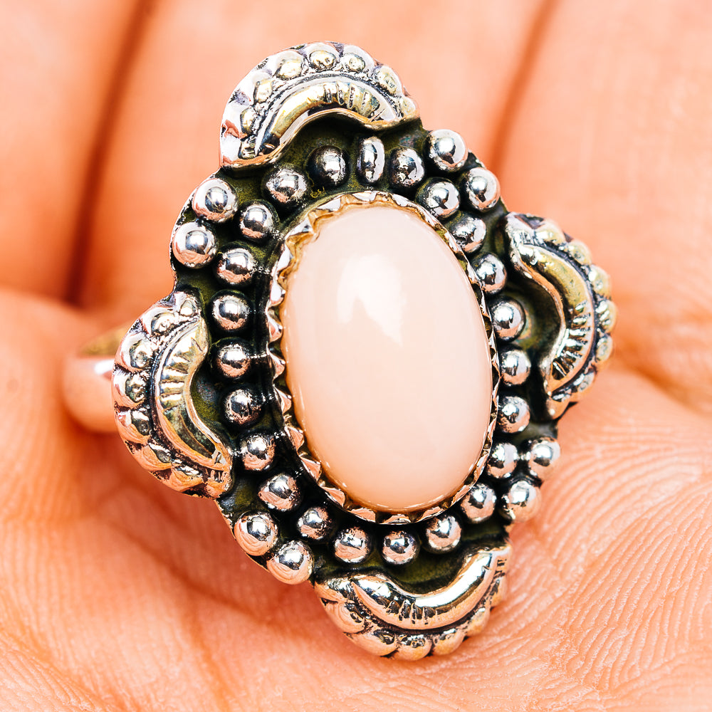 Pink Opal Ring Size 6.5 (.925 Sterling Silver)
