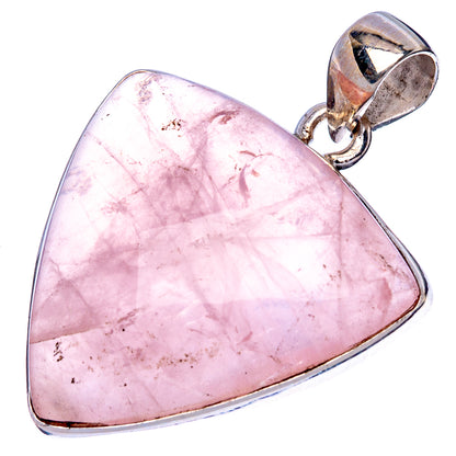 Rose Quartz Pendant 1 3/8" (925 Sterling Silver) P42863
