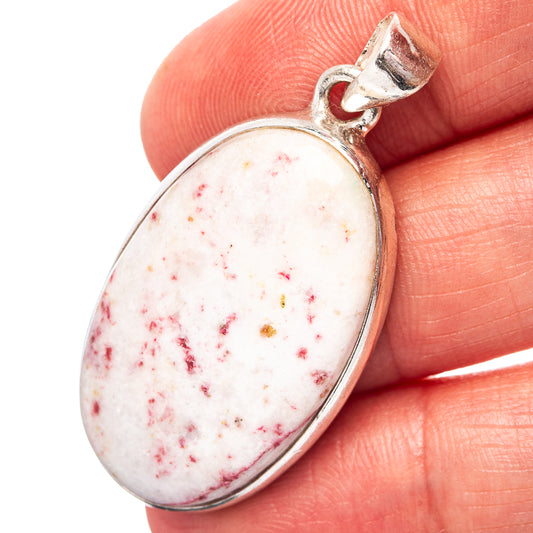 Cinnabar Pendant 1 5/8" (.925 Sterling Silver)