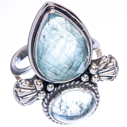 Signature Natural Aquamarine Ring Size 8.75 (925 Sterling Silver) R1769