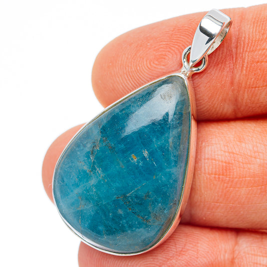 Premium Aquamarine Pendant 1 3/4" (.925 Sterling Silver)