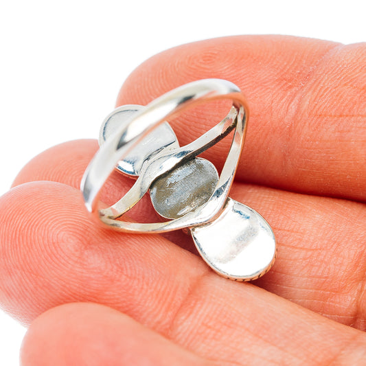 Spiderweb Turquoise Ring Size 8 (.925 Sterling Silver)