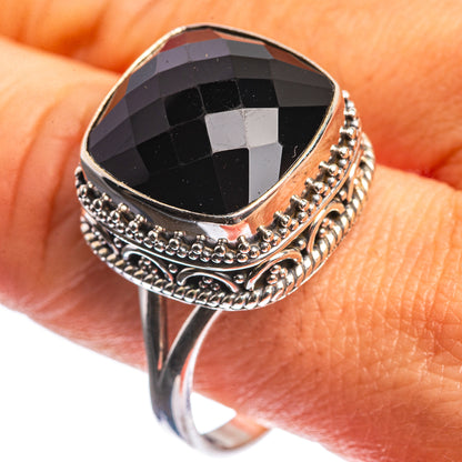 Black Onyx 925 Sterling Silver Ring Size 11.75