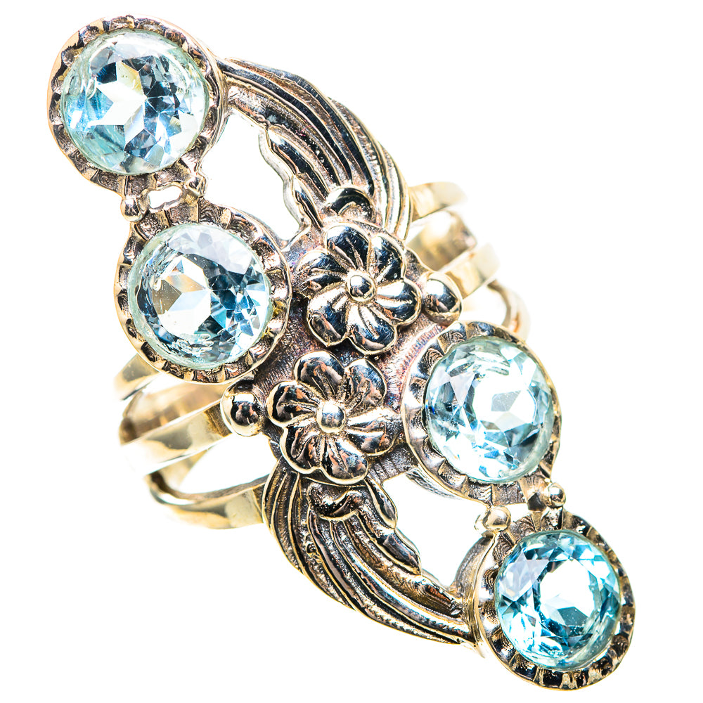 Large Blue Topaz 925 Sterling Silver Ring Size 6 (925 Sterling Silver) RING139645