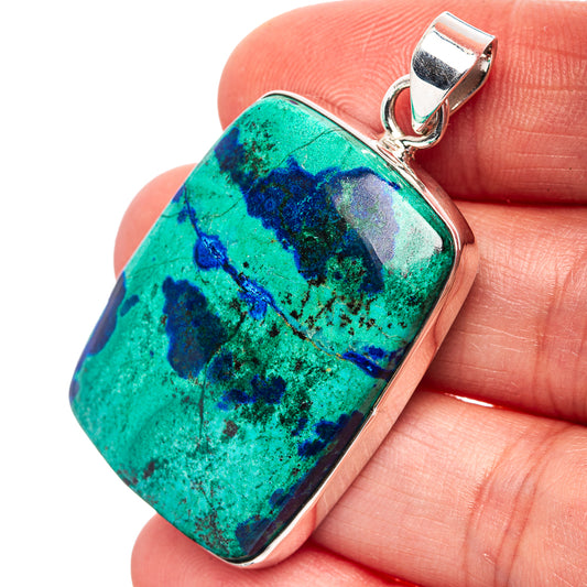 Premium Bluebird Azurite Pendant 1 7/8" (.925 Sterling Silver)