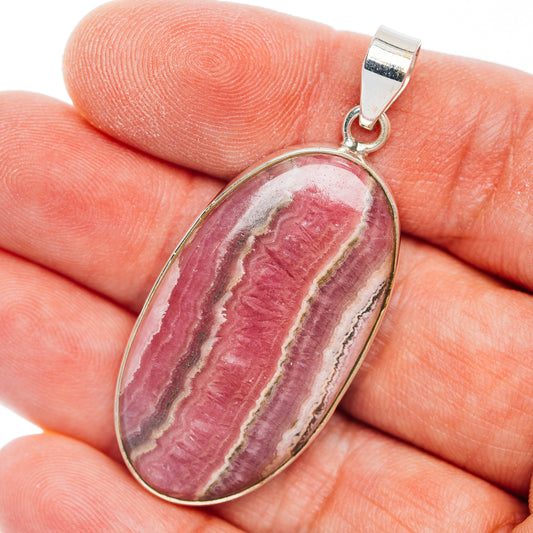 Premium Rhodochrosite Pendant 2" (.925 Sterling Silver)