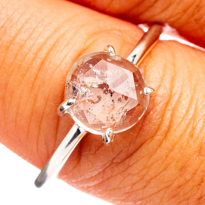 Faceted Cacoxenite Ring Size 9 (.925 Sterling Silver)