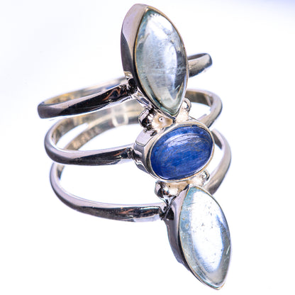 Kyanite, Aquamarine 925 Sterling Silver Ring Size 8