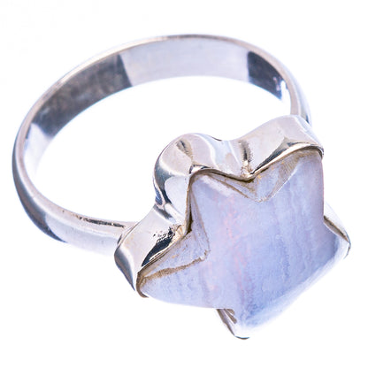 Blue Lace Agate Star Ring Size 7 (925 Sterling Silver) R147045