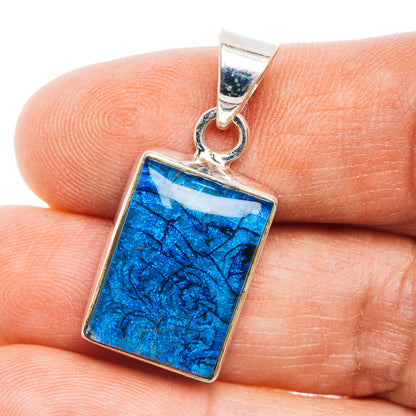 Sterling Opal Pendant 1 1/4" (.925 Sterling Silver)