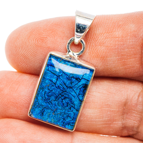 Sterling Opal Pendant 1 1/4" (.925 Sterling Silver)