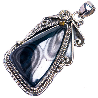 Psilomelane Pendant 1 7/8" (925 Sterling Silver) P38906