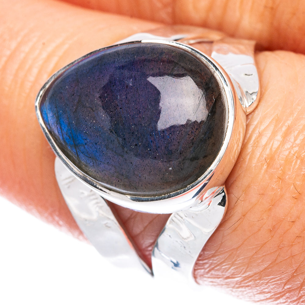Premium Labradorite 925 Sterling Silver Ring Size 7.75 (925 Sterling Silver) R2714