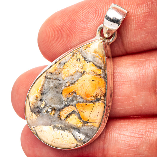 Maligano Jasper Pendant 1 5/8" (.925 Sterling Silver)
