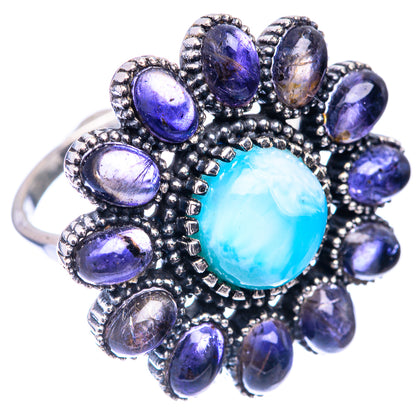 Large Larimar, Tanzanite Ring Size 9.75 (925 Sterling Silver) R141036