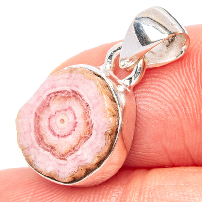 Rare Rhodochrosite Stalactite Pendant 7/8" (925 Sterling Silver) P42967