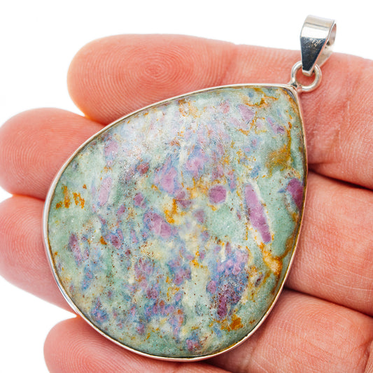 Premium Ruby Fuchsite Pendant 2 3/8" (.925 Sterling Silver)