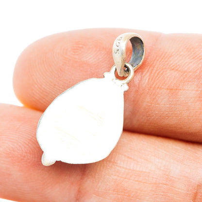 Southwestern Style Black Jack Turquoise Pendant 1" (.925 Sterling Silver)