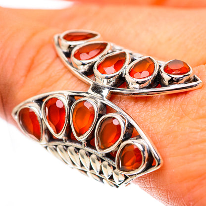 Large Carnelian Ring Size 9.5 (925 Sterling Silver) RING139087