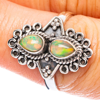 Rare  Ethiopian Opal Ring Size 7.5 (925 Sterling Silver) R3694