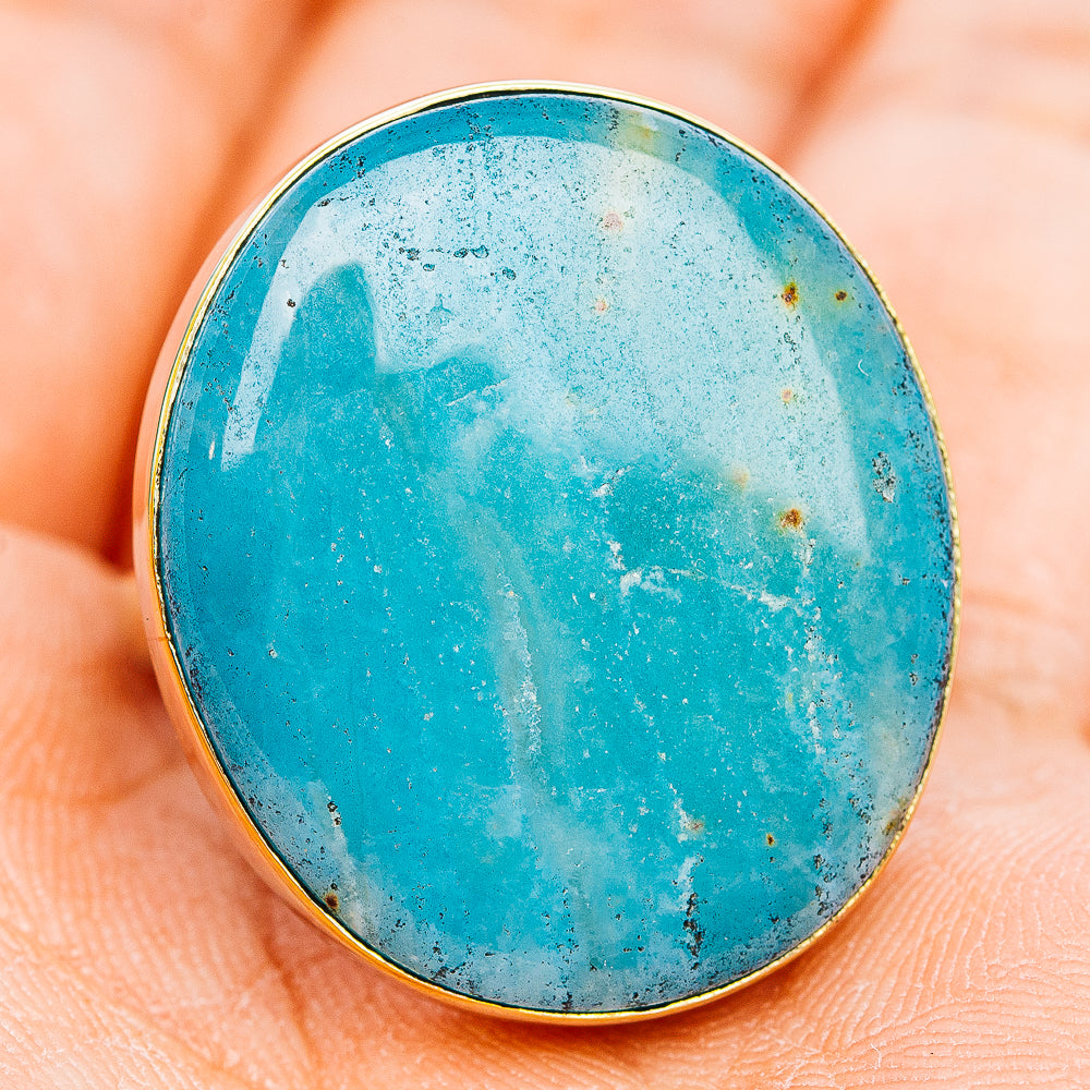 Peruvian Opal Ring Size 9 (German Silver)