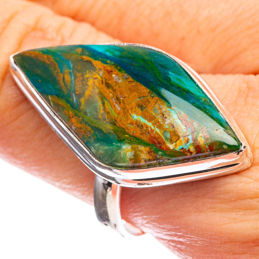 Large Peruvian Opal Ring Size 10 (925 Sterling Silver) R143005