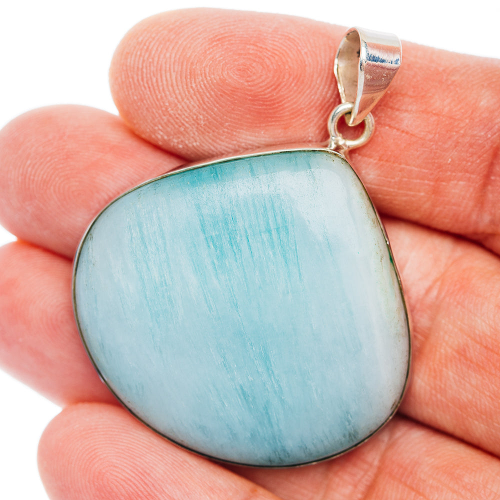 Premium Caribbean Calcite Pendant 1 3/4" (.925 Sterling Silver)