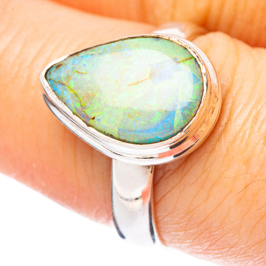 Rare Sterling Opal Ring Size 8 (925 Sterling Silver) R4376