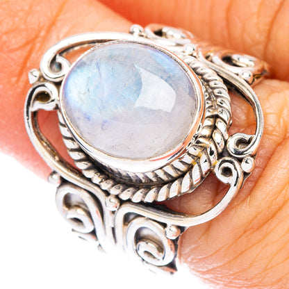 Rainbow Moonstone Ring Size 6.25 (925 Sterling Silver) R147017