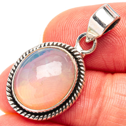 Rare AAA Ethiopian Opal Pendant 1 1/4" (.925 Sterling Silver)