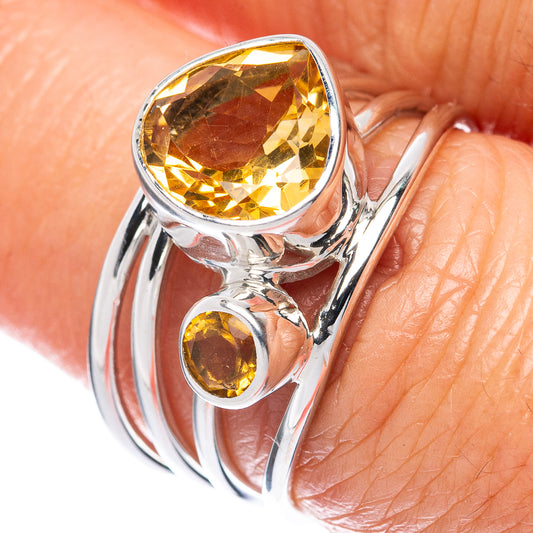 Premium Faceted Citrine 925 Sterling Silver Ring Size 6.5 (925 Sterling Silver) R2687