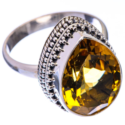 Faceted Citrine Ring Size 9.75 (925 Sterling Silver) R141113
