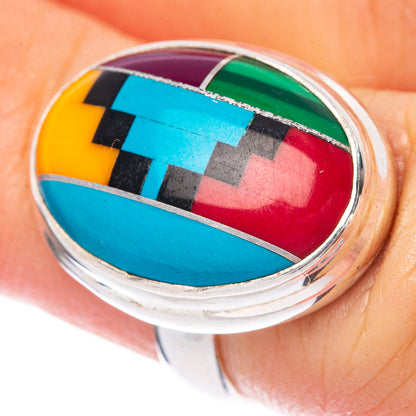 Turquiose Inlay Ring Size 5 (925 Sterling Silver) R1654