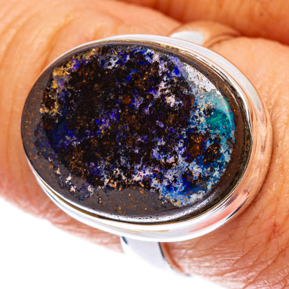 Rare Boulder Opal Ring Size 8 (925 Sterling Silver) R146627