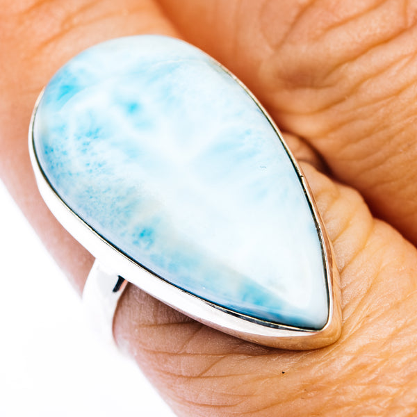 Larimar Ring Size 9 (.925 Sterling Silver)