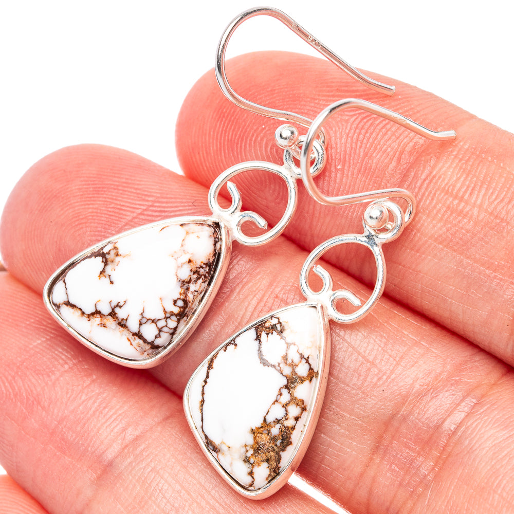 Wild Horse Jasper Earrings 1 1/2" (925 Sterling Silver) E1273