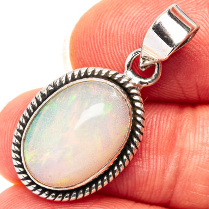 Rare AAA Ethiopian Opal Pendant 1 1/8" (.925 Sterling Silver)