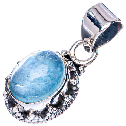 Aquamarine Pendant 7/8" (925 Sterling Silver) P42748