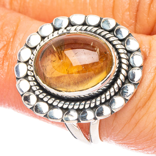 Citrine 925 Sterling Silver Ring Size 6.5 (925 Sterling Silver) R6090