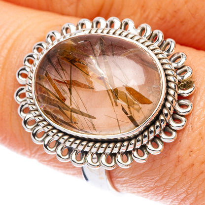 Rutilated Quartz Ring Size 8.75 (925 Sterling Silver) R2294