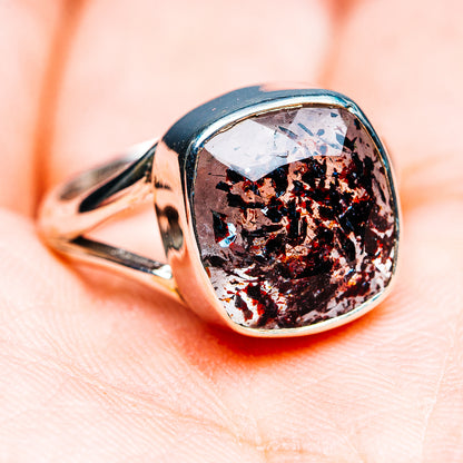 Premium Faceted Lepidocrocite Ring Size 7.75 (.925 Sterling Silver)
