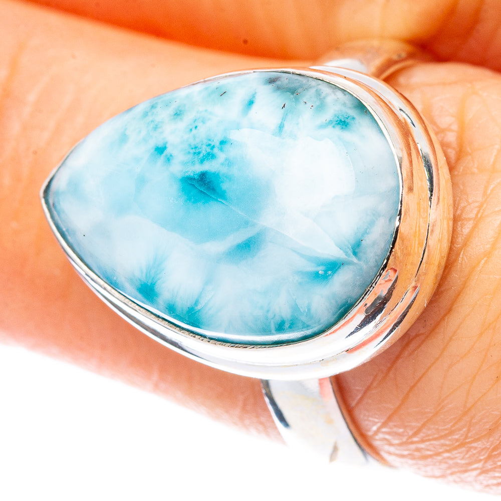 Larimar Ring Size 7.5 (925 Sterling Silver) R2287