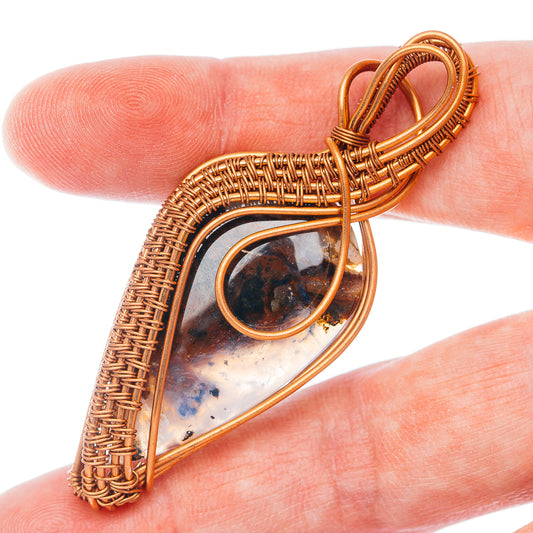 Aquaprase Wire Wrap Pendant 2 5/8" (Copper)