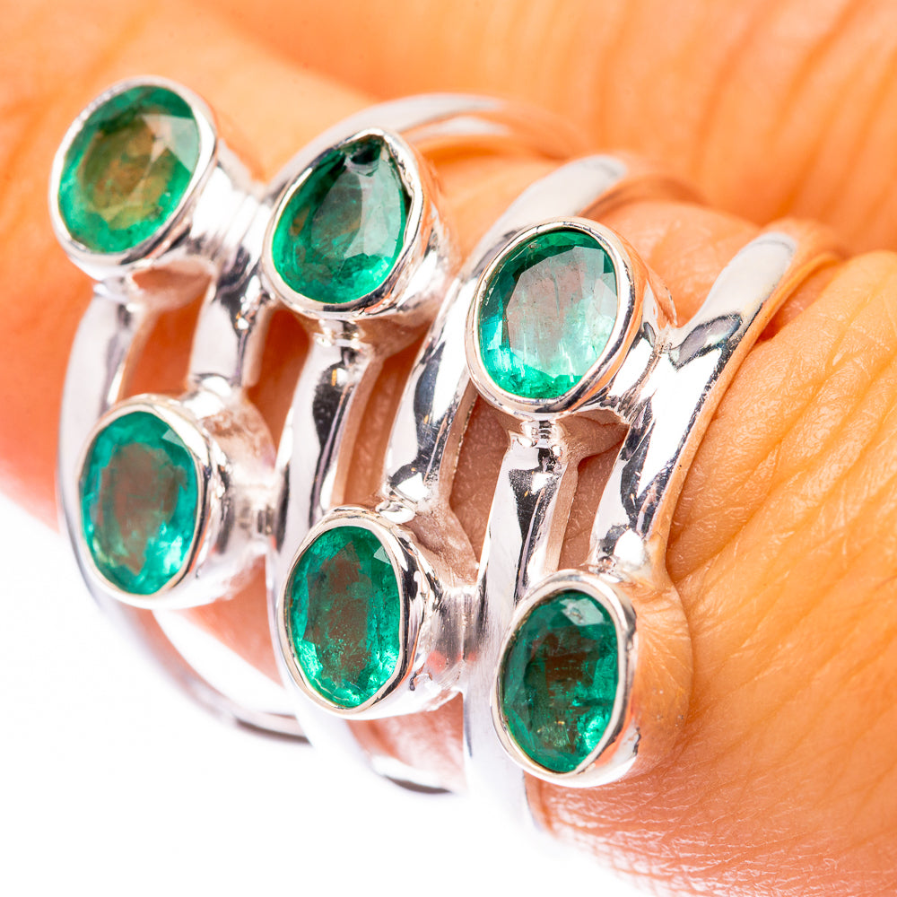 Zambian Emerald Ring Size 7.5 (925 Sterling Silver) R140538