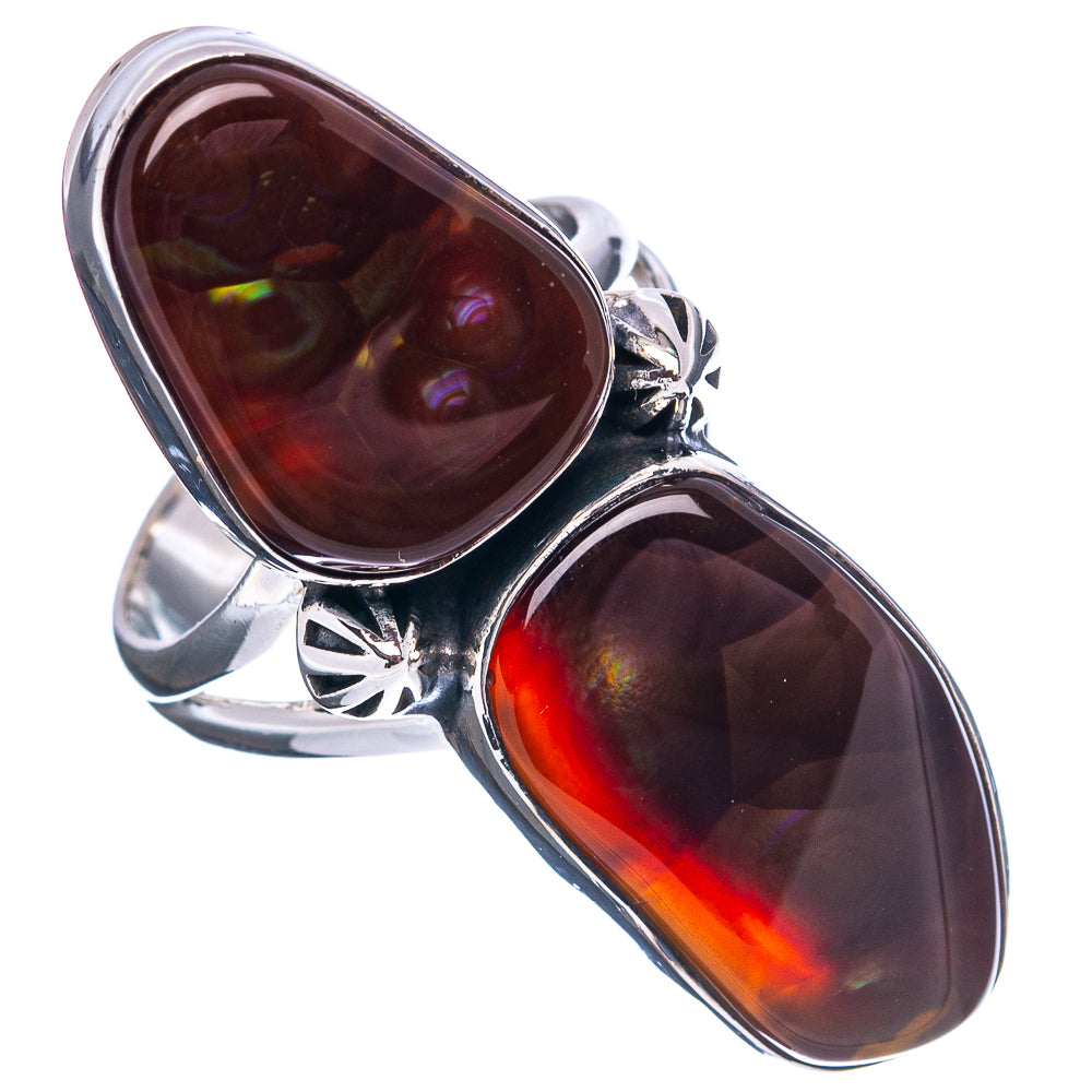 Premium Mexican Fire Agate Ring Size 6.25 (.925 Sterling Silver)